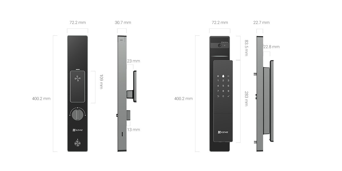 EZVIZ DL50FVS Plus Face Recognition & Palm Vein Smart Lock
