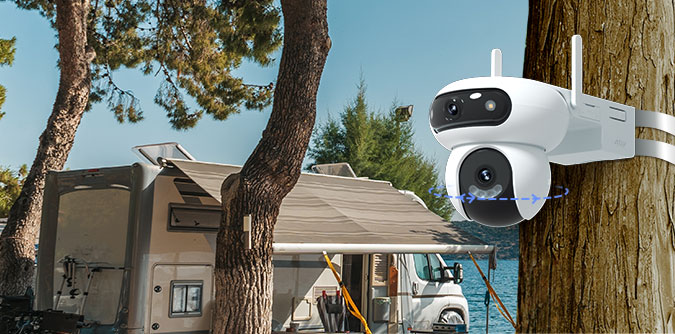 EZVIZ HB90x Dual-Lens All-Day Recording 4G Camera
+Solar Panel 8W