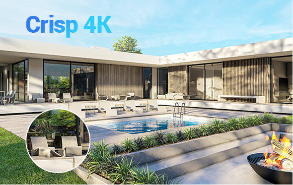 EZVIZ H3K PoE 4K Kit Smart PoE Security Camera