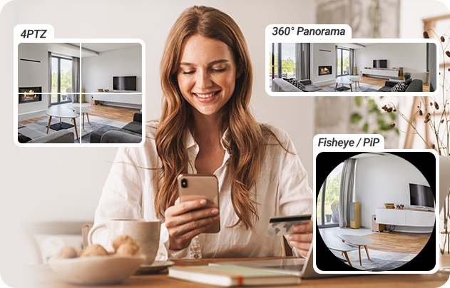 EZVIZ E4p Smart Wi-Fi Panoramic Fisheye Camera