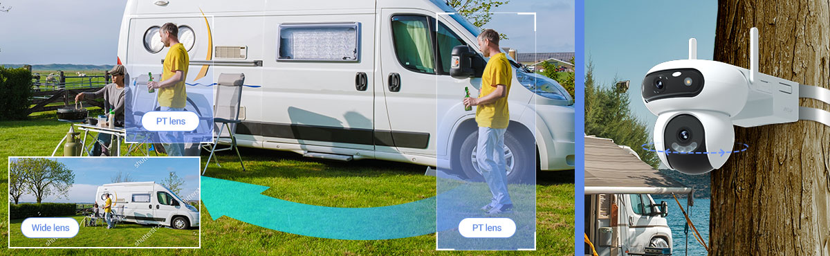 EZVIZ HB90x Dual-Lens All-Day Recording 4G Camera
+Solar Panel 8W