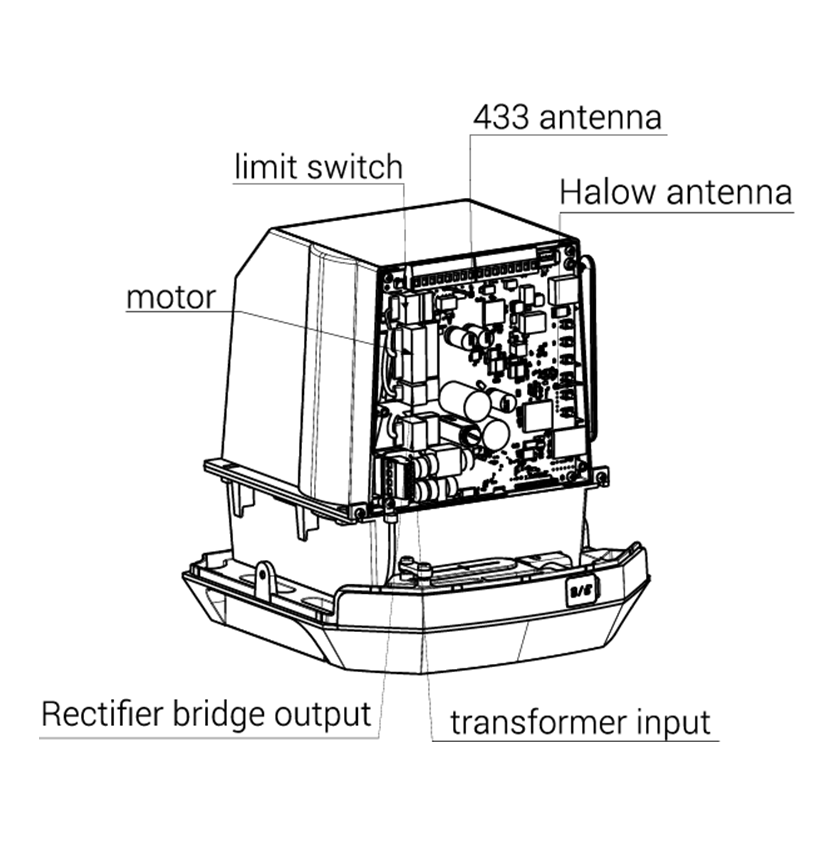 PCBA Control Board Works with EZVIZ gate opener HG2 600 Pro