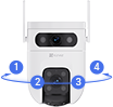 EZVIZ H9c 3K Dual-Lens Pan & Tilt Wi-Fi Camera