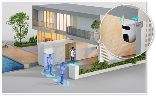 C9c Dual 2k Dual-Lens Pan & Tilt Wi-Fi Camera