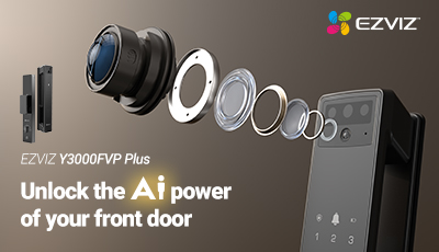 EZVIZ reimagines front door security with the Y3000FVP Plus, the flagship smart lock to integrate facial and palm vein recognition for ultimate protection and convenience