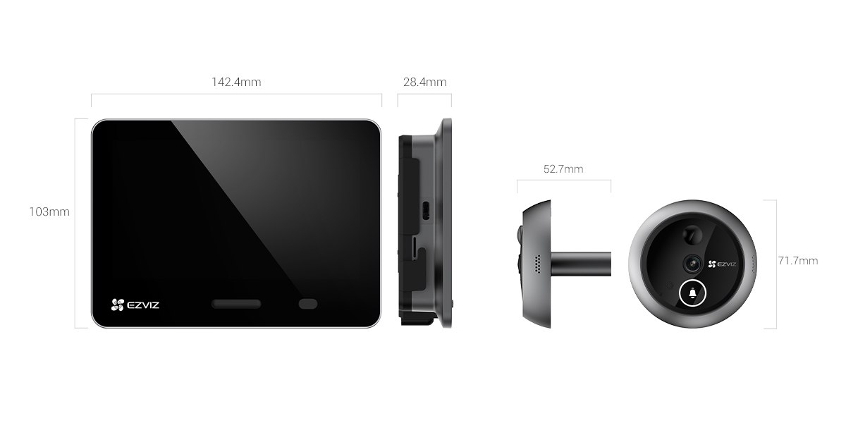 EZVIZ EP4 Wire-Free Peephole Door Viewer Spec