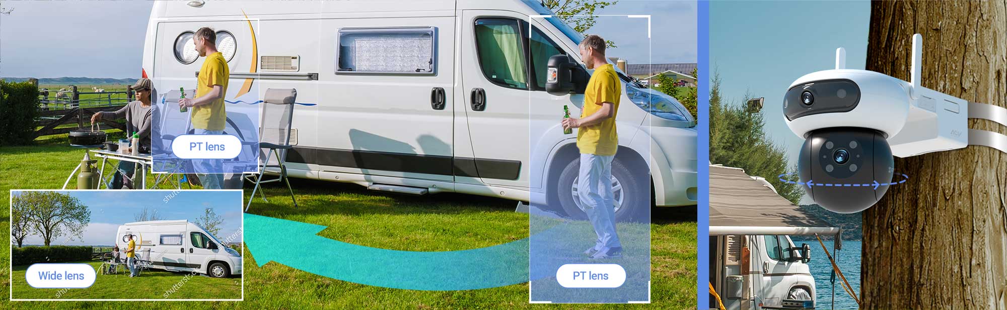 EZVIZ CB90x Dual-Lens All-Day Recording 4G Camera
+Solar Panel 8W