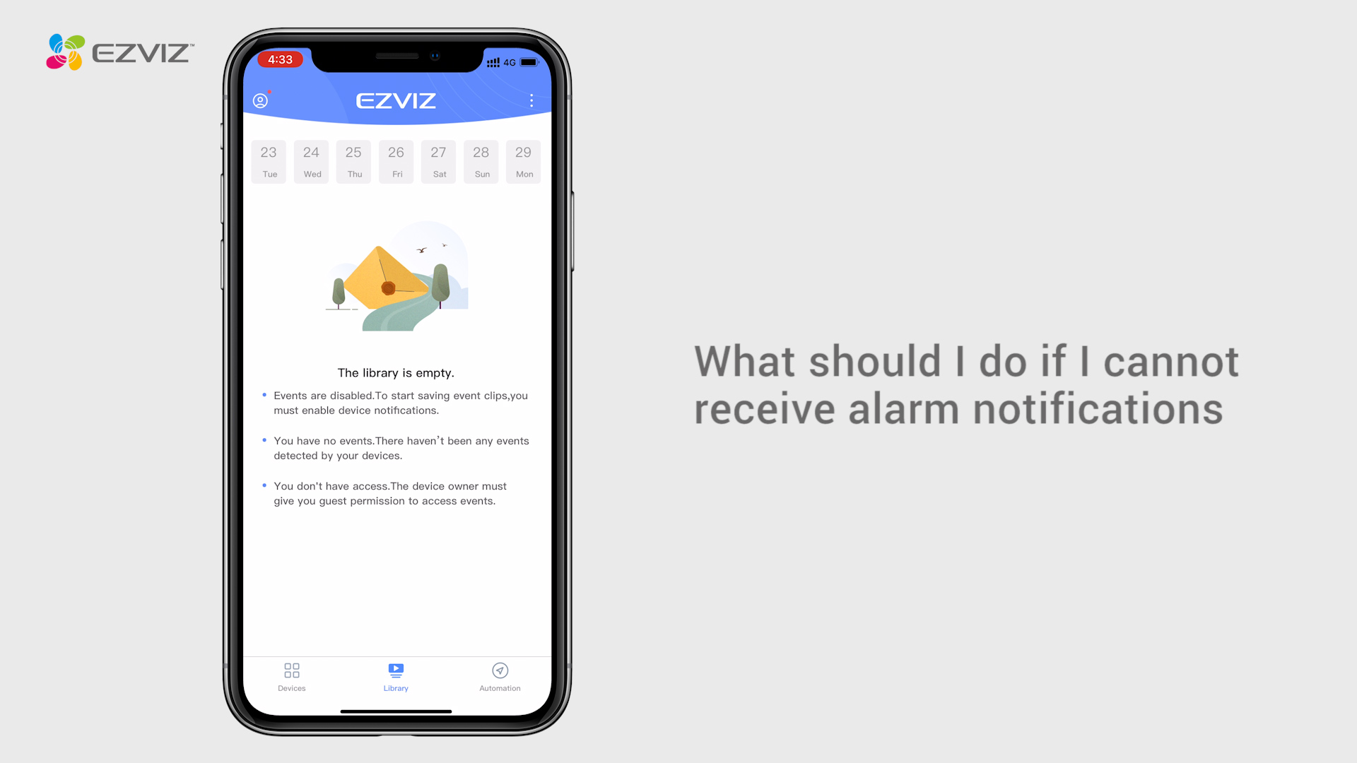 What should I do if I cannot receive alarm notifications