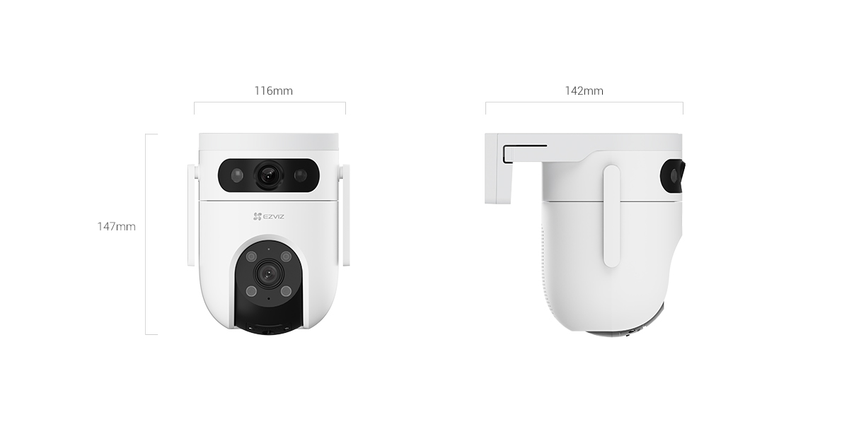 H9c Dual 2K Dual-Lens Pan & Tilt Wi-Fi Camera