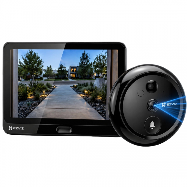 EZVIZ HP4 digital peephole camera with clear indoor monitor