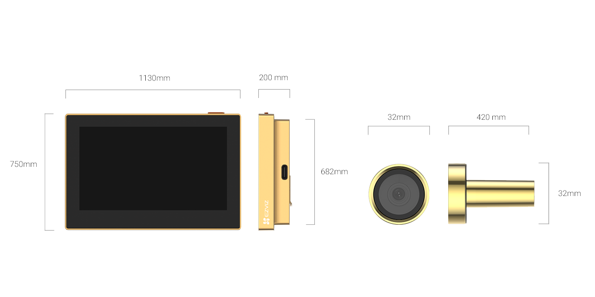 CP2 Wire-Free Peephole Door Viewer