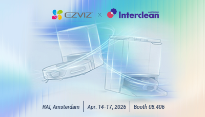 EZVIZ takes the lead with its full-range robotic vacuum cleaners at Interclean 2026, expanding hassle-free solutions from homes to businesses and forging a new path to all-scenario smart cleaning