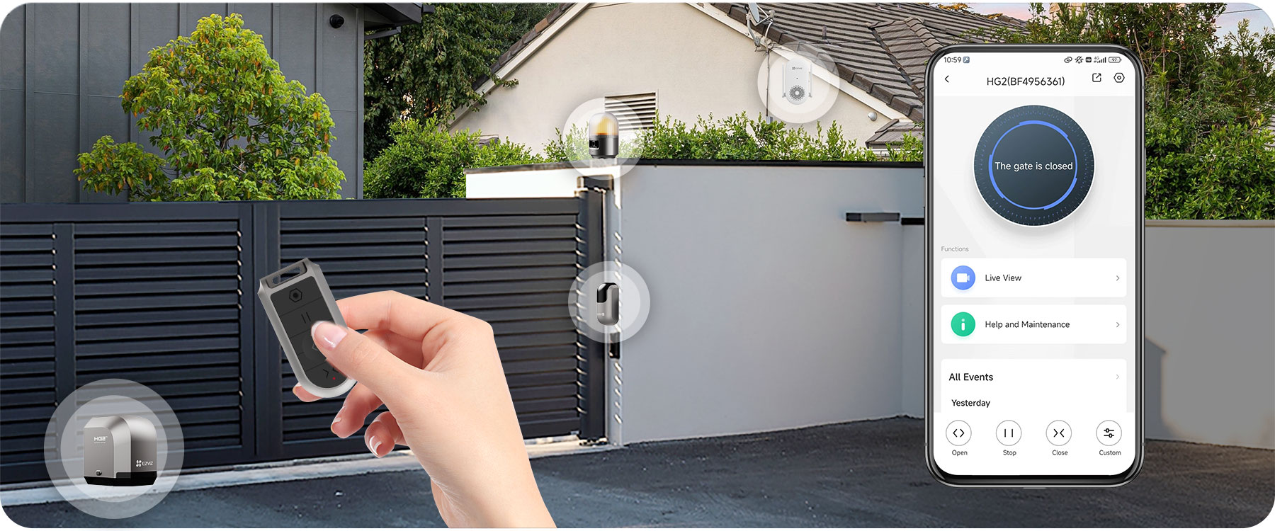 HG2 600 Pro - Install with ease
and conntrol anywhere