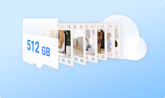 512 GB local and cloud storage illustration
