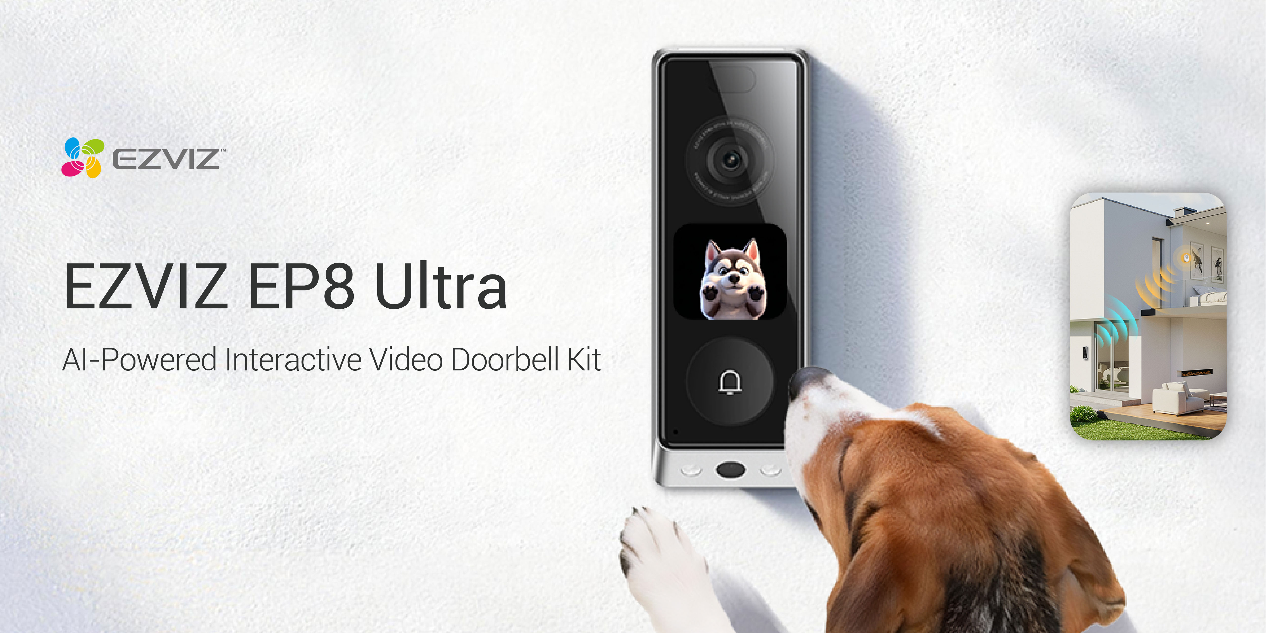 EZVIZ brings up a new smart entry solution with the EP8 Ultra video doorbell, upgrading doorways with dual-lens technology and an interactive screen