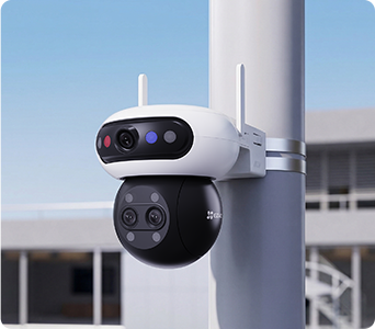 Camera installed on a pole