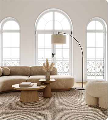 Living room with balanced exposure