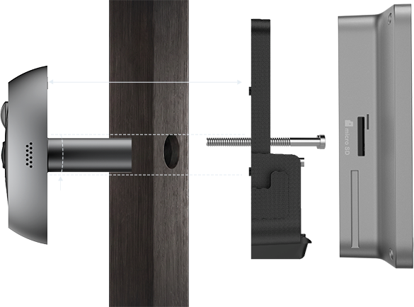 CP4 Pro peephole installation and compatible door thickness